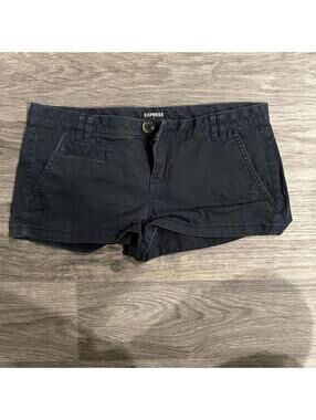 Express black low rise shorts